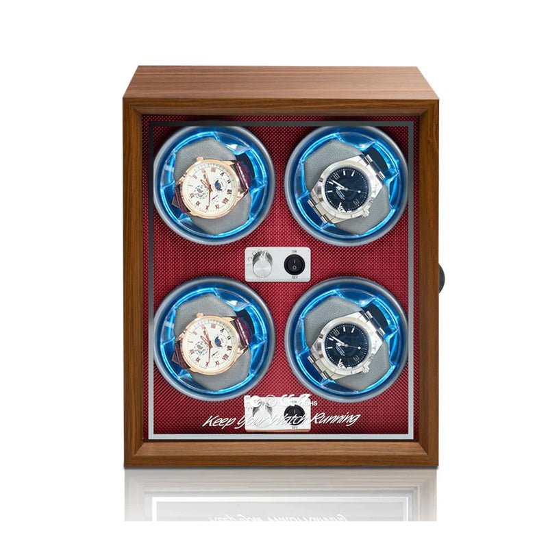 Luno Wooden Quad Watch Winder - WatchMatic