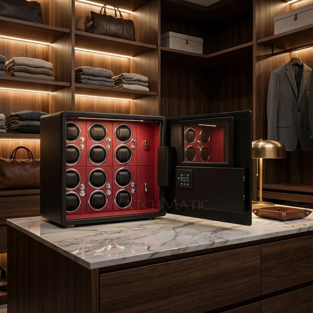 WatchMatic Kovra Vault Series 12 - Watch Winder Safe Box - WatchMatic