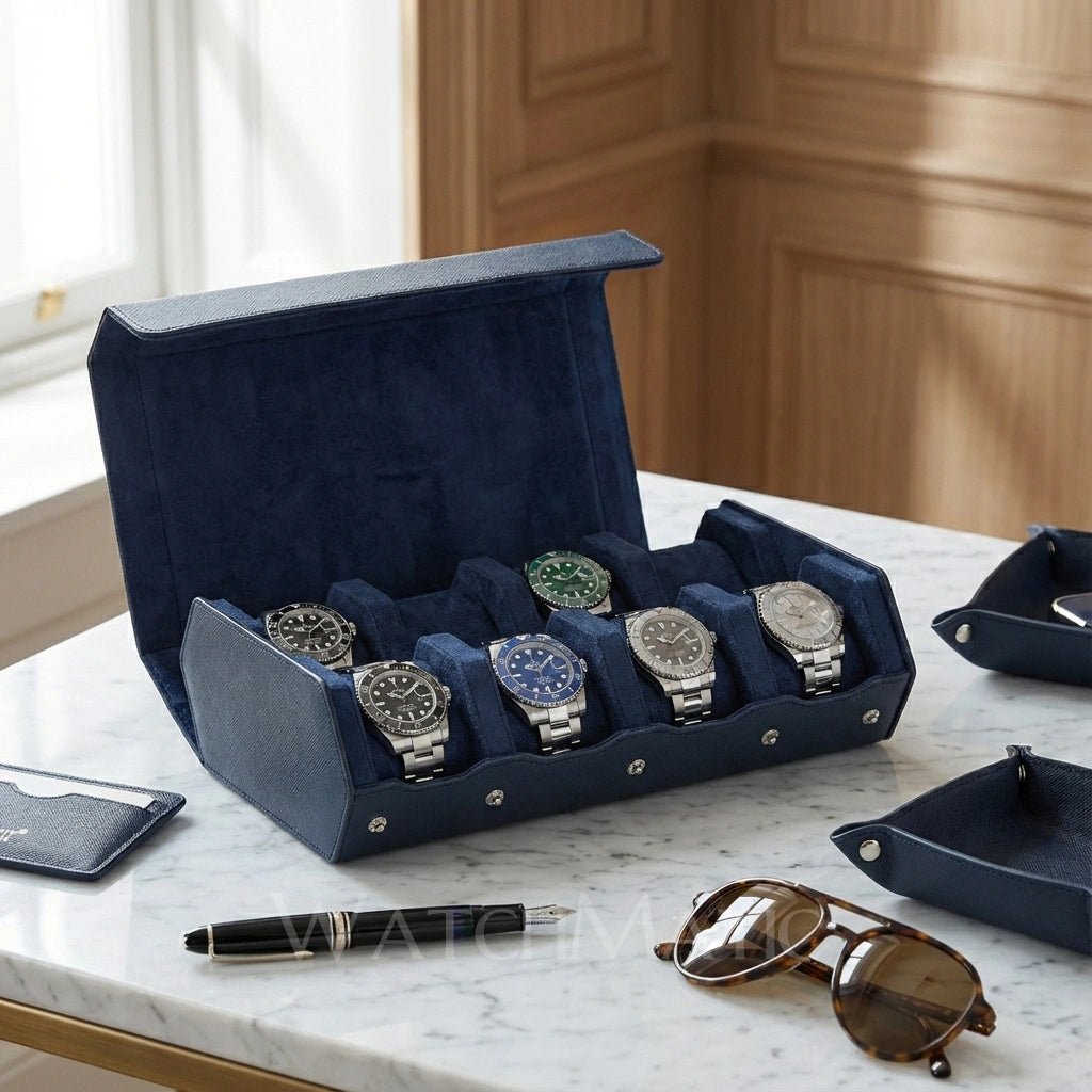 WATCHMATIC Hexagon Watch Box 14:173green-8slots - WatchMatic